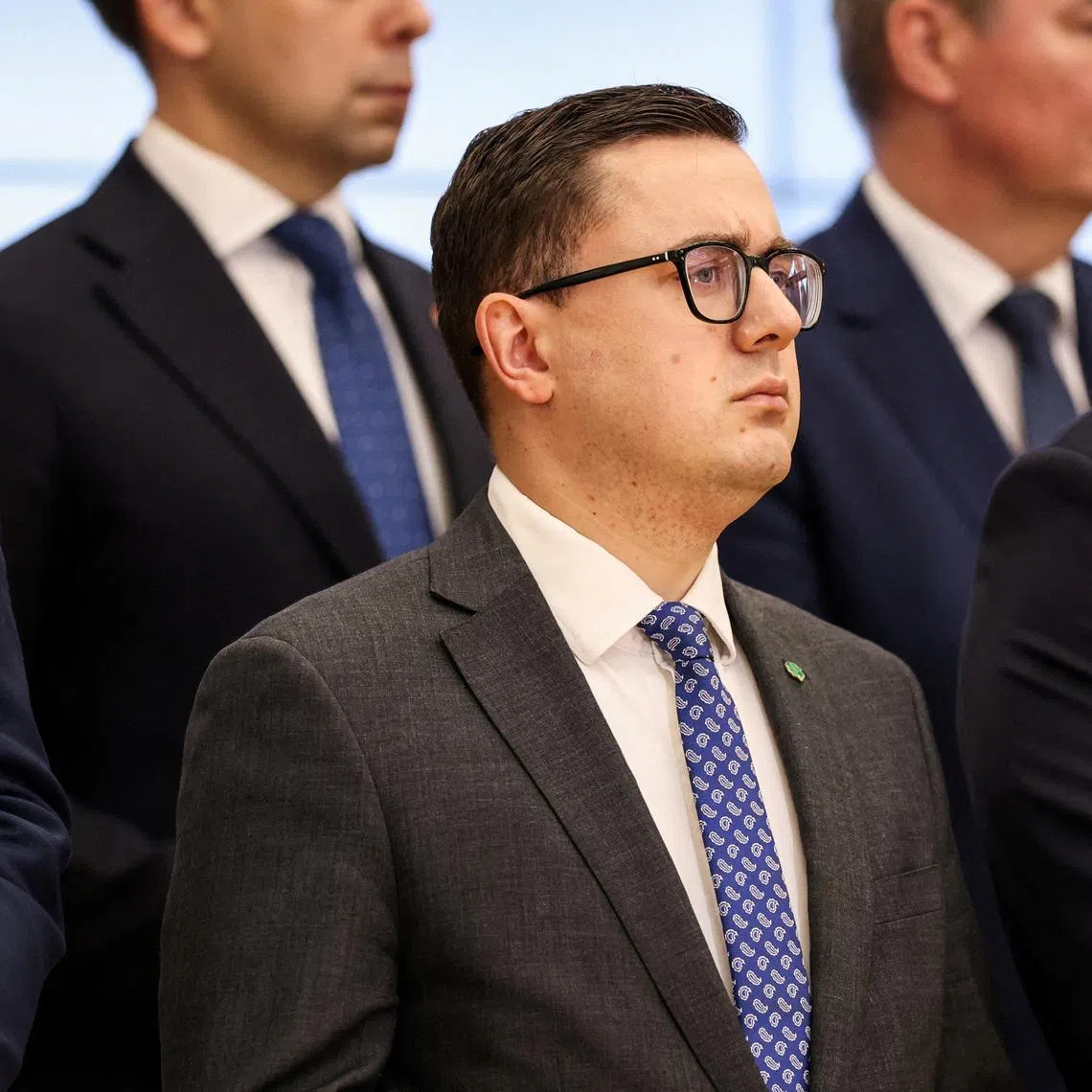 Newly appointed Polish Minister of Energy, Milosz Motyka, attends a government reshuffle announcement in Warsaw, Poland, July 23, 2025. REUTERS/Kuba Stezycki
