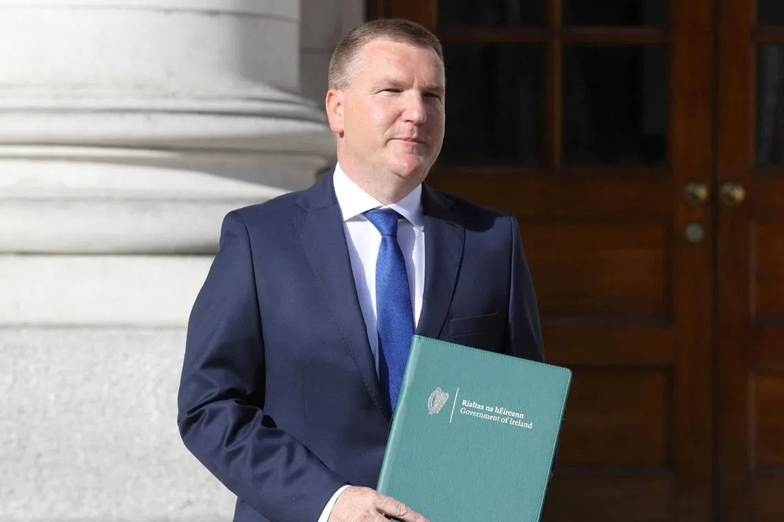 Ireland's Finance Minister Michael McGrath said Ireland had set a target for the construction of 29,000 new housing units this year.