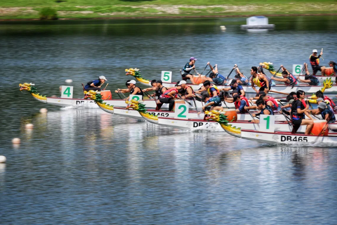 Purple Paddle Fest participants at Bedok Reservoir on July 5.