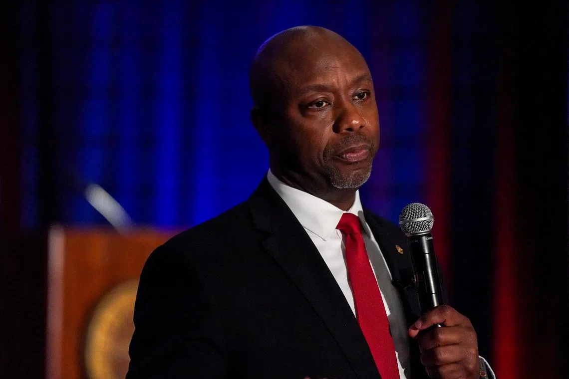 US Senator Tim Scott, the only Black Republican in the Senate, sought to focus on his ability “to disrupt the narrative” of race. 