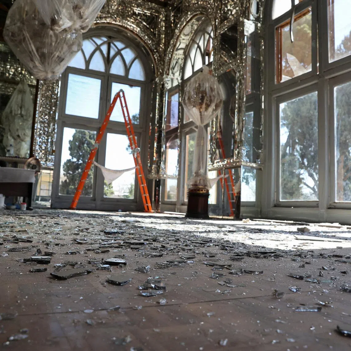 FILE PHOTO: Debris at the historical monument Golestan Palace after it was damaged in an Israeli and U.S. strike, amid the U.S.-Israeli conflict with Iran, in Tehran, Iran, March 3, 2026. Majid Asgaripour/WANA (West Asia News Agency) via REUTERS/File Photo