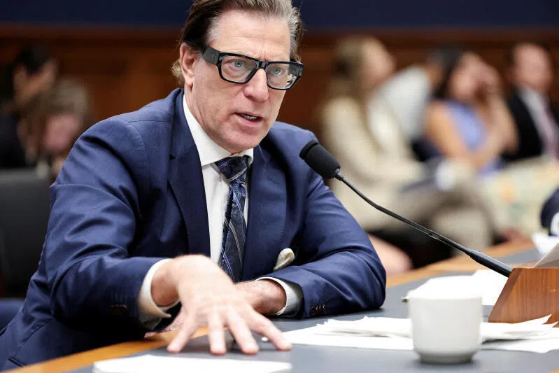 US acting Director of the Federal Emergency Management Agency David Richardson testifying at a hearing on improving disaster response, in Washington DC.