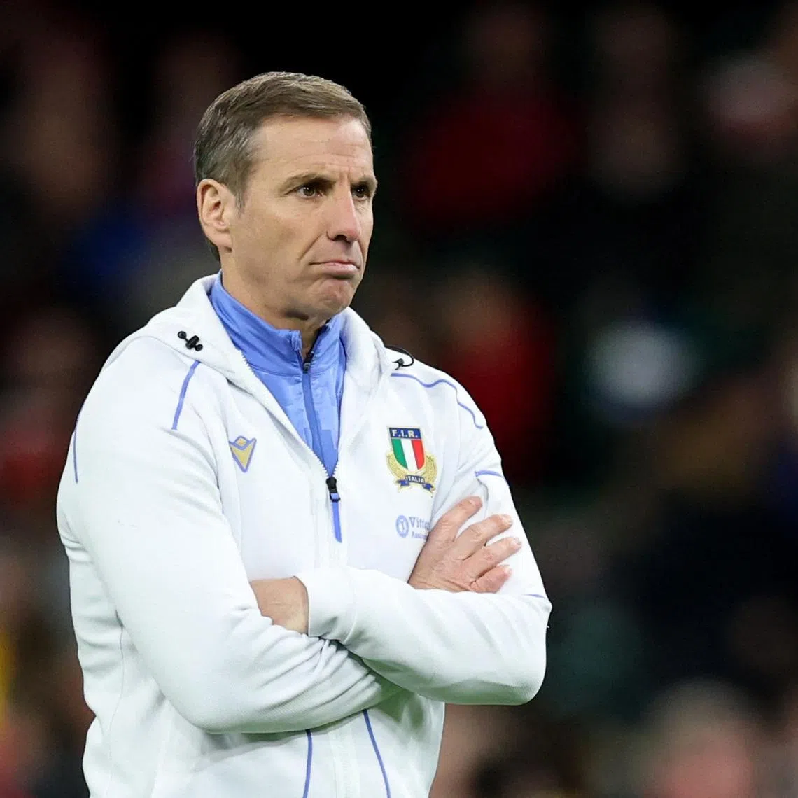 Rugby Union - Six Nations Championship - Wales v Italy - Principality Stadium, Cardiff, Wales, Britain - March 14, 2026 Italy head coach Gonzalo Quesada during the warm up before the match Action Images via Reuters/Andrew Boyers
