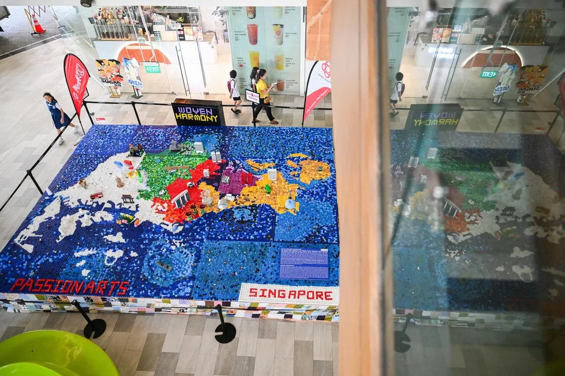 The artwork at Rivervale Community Club measures 6m by 4.8m.