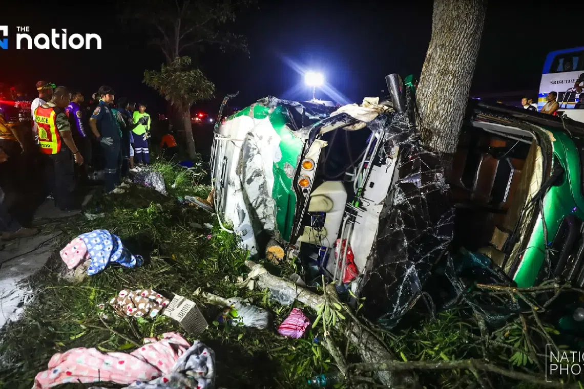 Police suspect the bus driver was unfamiliar with the road and lost control on a bend. 