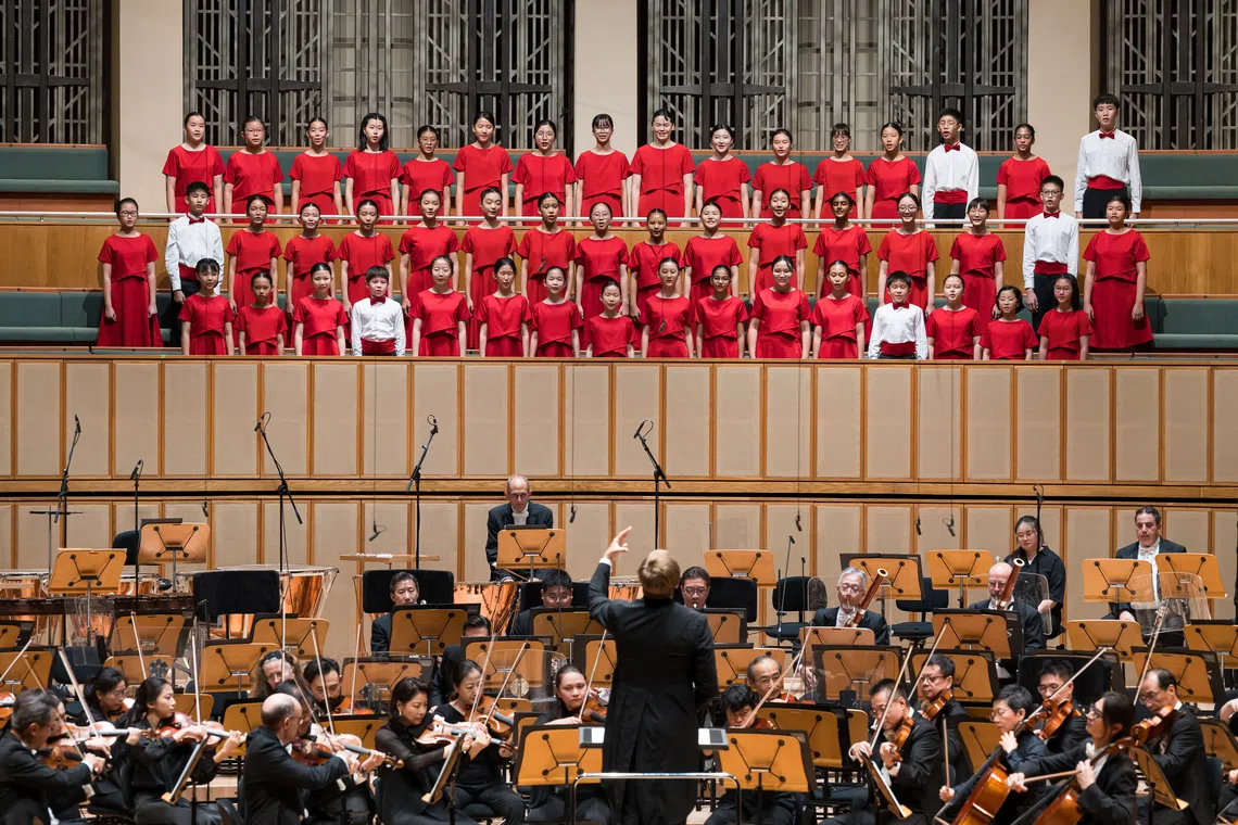 Members of the Singapore Symphony Children’s Chorus performed Arvo Part’s Our Garden.