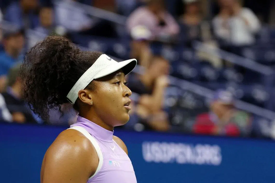 FILE PHOTO: Tennis - U.S. Open - Flushing Meadows, New York, United States - August 30, 2022 Japan's Naomi Osaka during her first round match against Danielle Collins of the U.S. REUTERS/Shannon Stapleton/File Photo