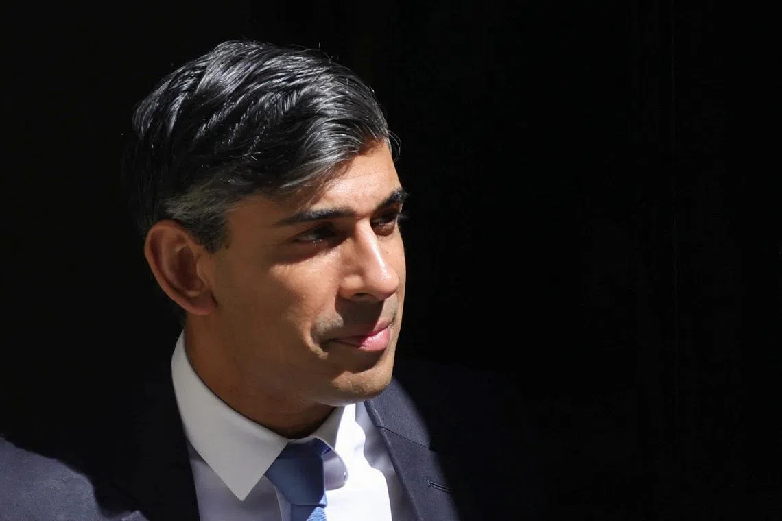 FILE PHOTO: British Prime Minister Rishi Sunak departs 10 Downing Street in London, Britain, May 8, 2024. REUTERS/Carlos Jasso/File Photo