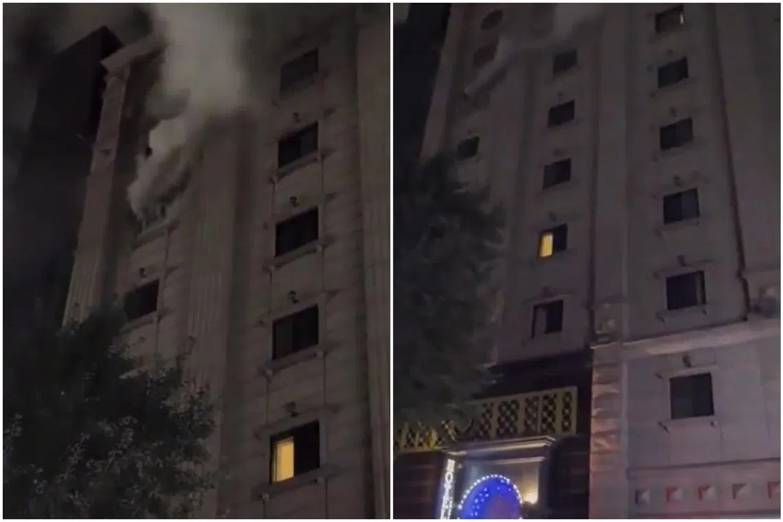 The fire filled the entire building with black smoke, causing the casualties.