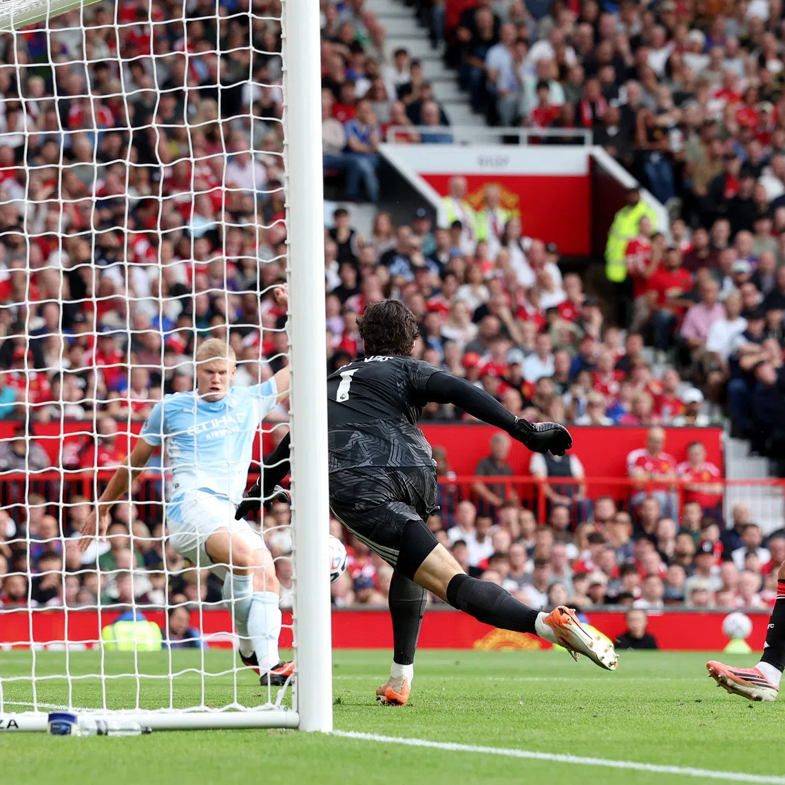 Erling Haaland’s second-half strike was initially ruled out for offside before being allowed to stand following a VAR review.