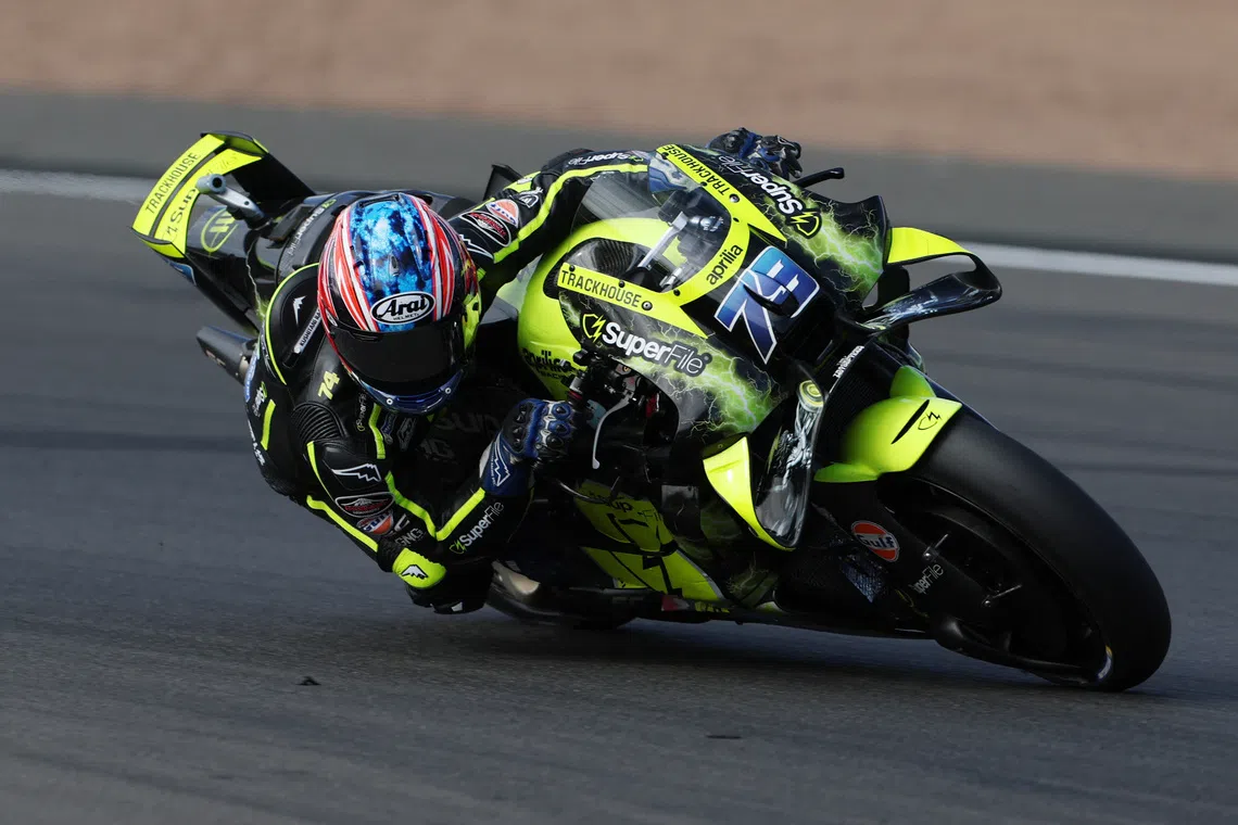 MotoGP - British Grand Prix - Silverstone Circuit, Silverstone, Britain - August 9, 2026 SuperFile Trackhouse MotoGP Team's Ai Ogura in action during the warm up REUTERS/Paul Childs