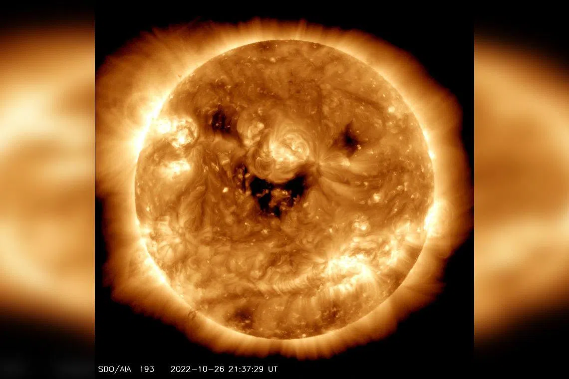 Nasa’s heliophysics department was among the first to call it the “smiling” sun.