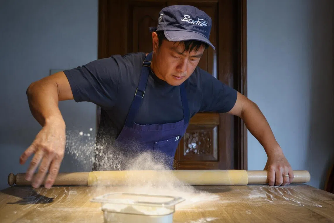 Mr Lee Yum Hwa has dedicated himself to the art of traditional pasta-making.
