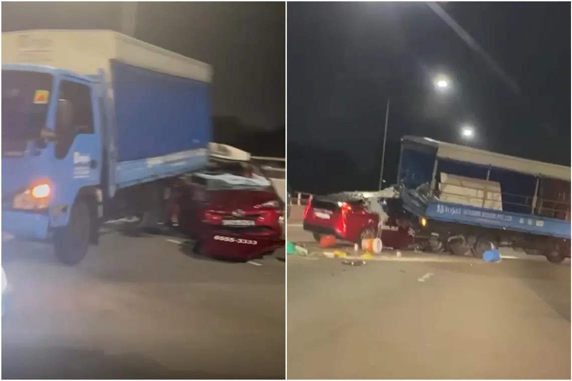 The police said they were alerted to the accident along the CTE towards the Ayer Rajah Expressway at 8.25pm.