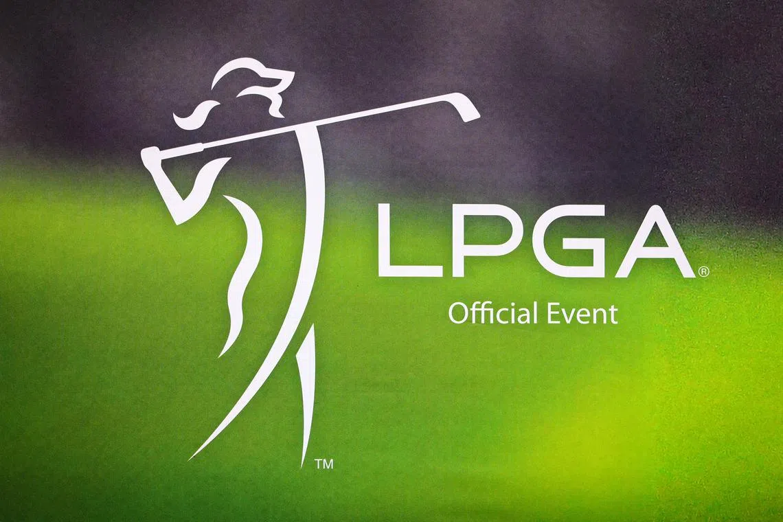 FILE PHOTO: Jul 28, 2024; Calgary, Alberta, CAN; Official LPGA sign seen during the final round of the CPKC Women's Open golf tournament. Sergei Belski-USA TODAY Sports/File Photo