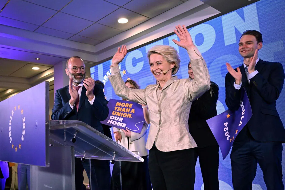European Commission chief Ursula von der Leyen emerged strengthened from the four-day election that concluded on June 9.