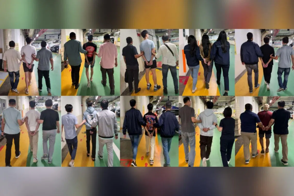 The operation was conducted by the Commercial Affairs Department and Police Intelligence Department between Oct 9 and 20.