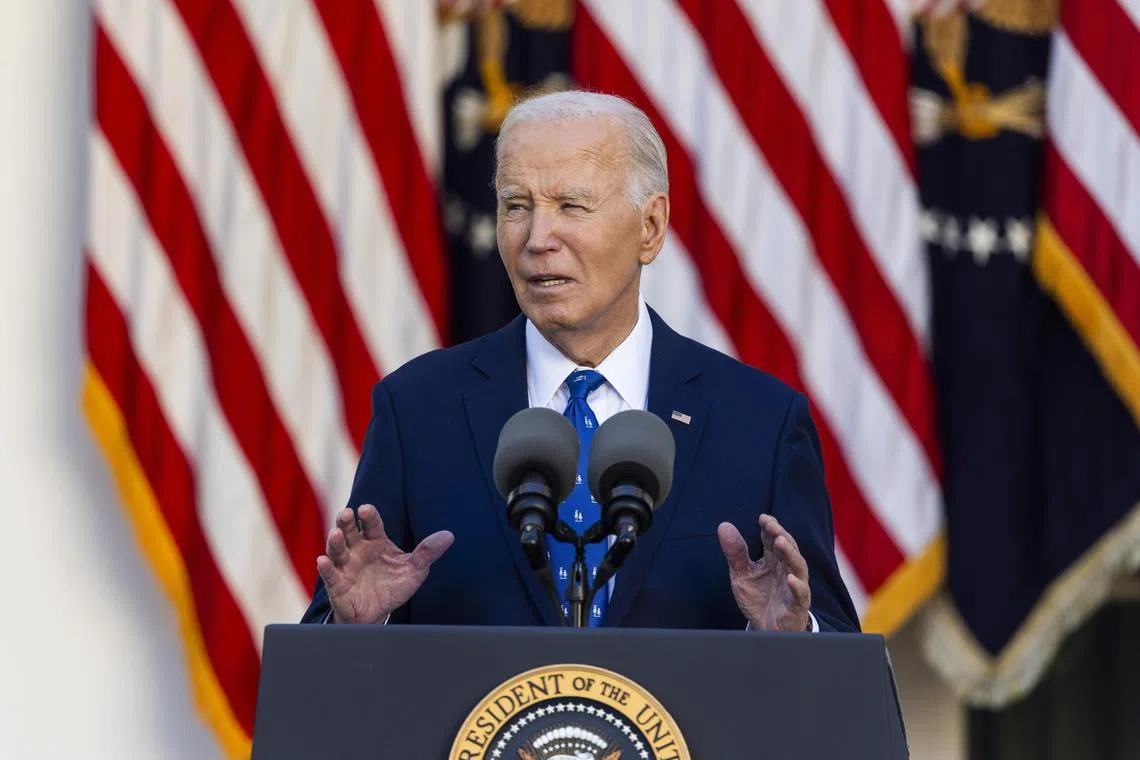 Mr Joe Biden spoke in the Rose Garden of the White House to announce the truce deal between Israel and Hezbollah.