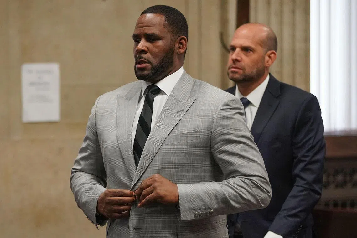 A 2019 photo shows R. Kelly attending a court hearing in Chicago.