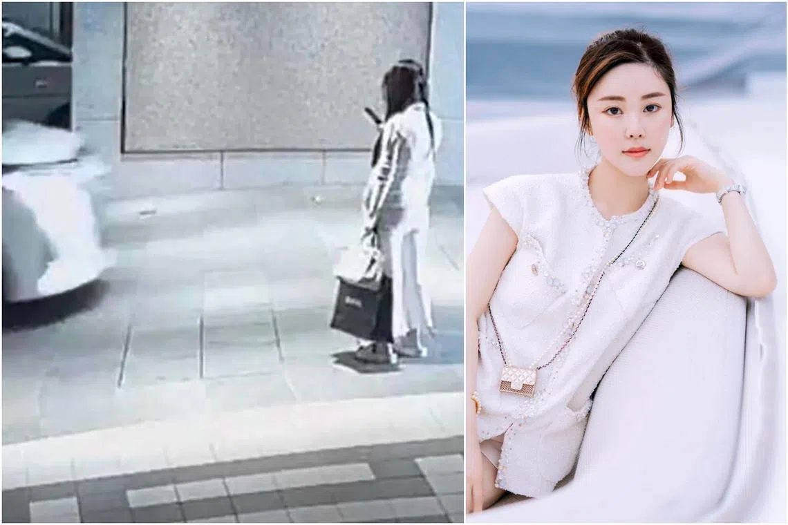 A CCTV footage (left) captured Abby Choi moments before she disappeared at 12.29pm on Feb 21, 2023.