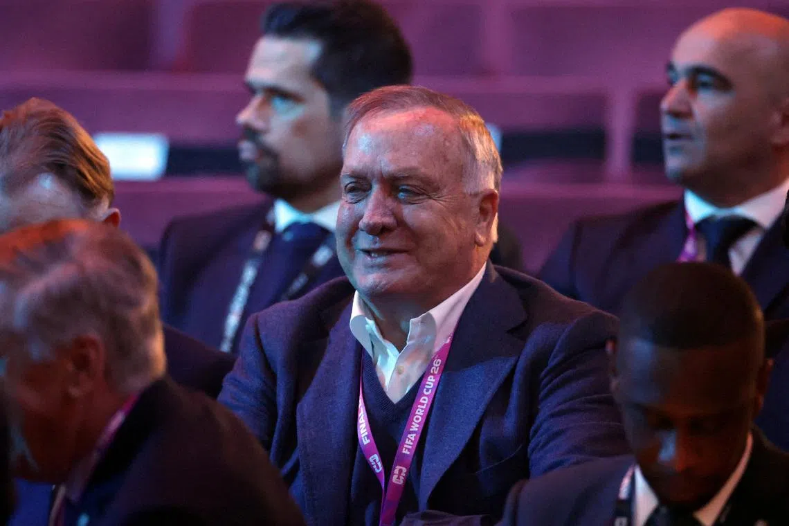 FILE PHOTO: Soccer Football - FIFA World Cup 2026 - FIFA World Cup 2026 Draw - John F. Kennedy Center for the Performing Arts, Washington, D.C., U.S. - December 5, 2025 Curacao coach Dick Advocaat inside the venue before the FIFA World Cup 2026 Draw Pool via REUTERS/Dan Mullan/File Photo