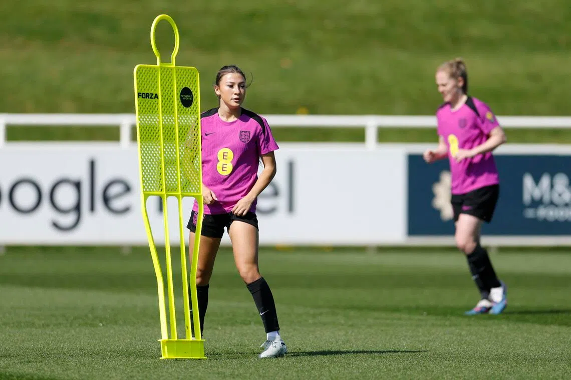 Soccer Football - FIFA Women's World Cup - UEFA Qualifiers - England Training - St George's Park, Burton upon Trent, Britain - April 8, 2026
England's Erica Parkinson during training Action Images via Reuters/Jason Cairnduff