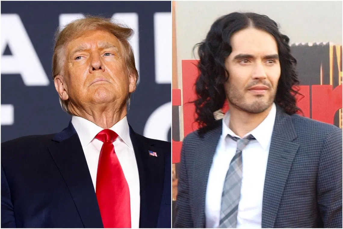 When we simply label them villains – particularly those who, like Mr Donald Trump (left) and Mr Russell Brand, have large followings who already distrust the mainstream media – we are merely encouraging more division.