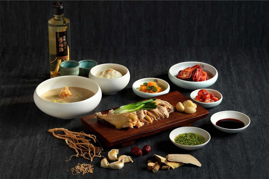 North Korean-Style Organic Samgye Baekban.