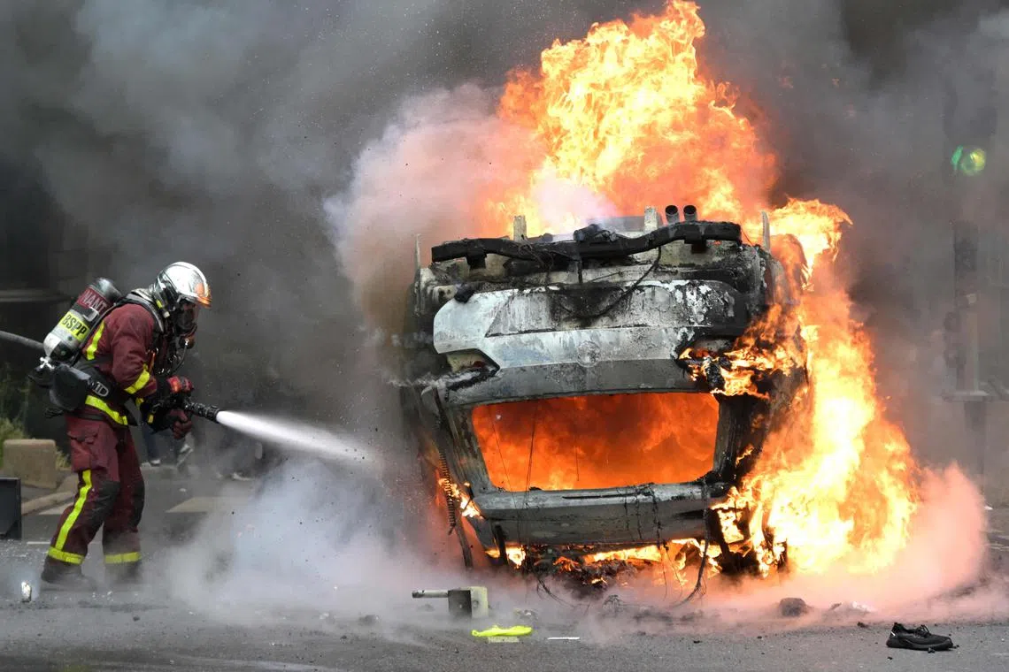 Protests over the death of Nahel, 17, have spread across France, with 150 people arrested overnight.