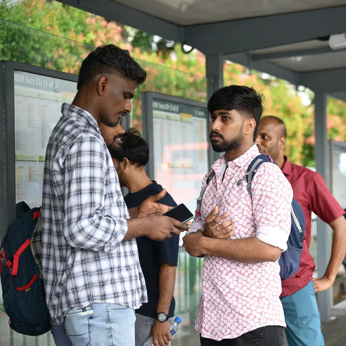 Workers from KPA Engineering went to the Ministry of Manpower Services Centre in Bendemeer Road for help on June 22.