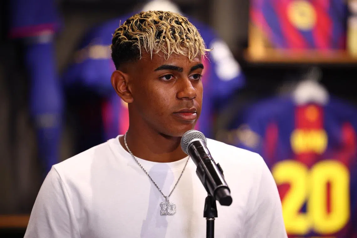 Yamal inherits Barcelona's iconic number 10 jersey | The Straits Times