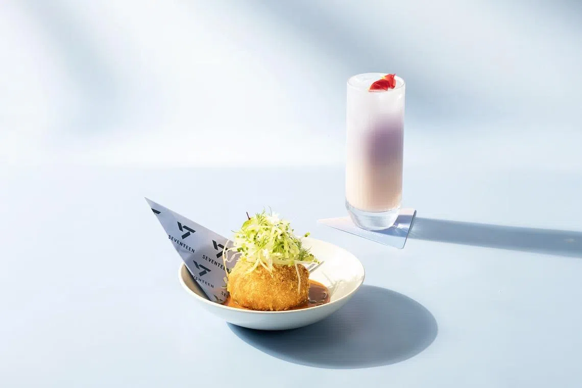 Bread Street Kitchen by Gordon Ramsay’s The Olle Heat Pairing features the restaurant’s Lobster Scotch Egg and Jeju Olle drink.