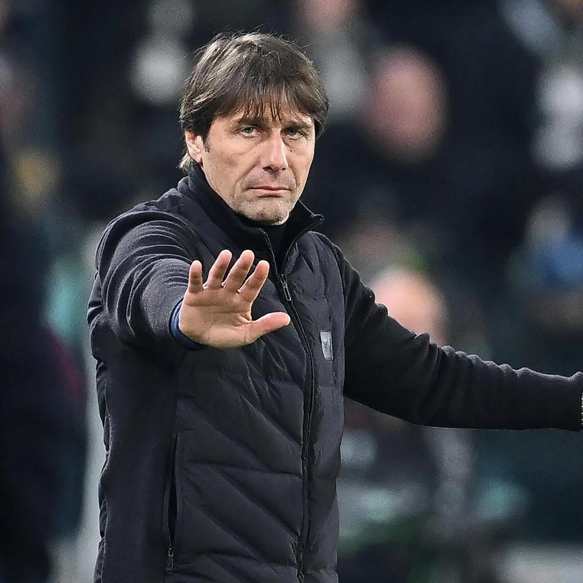 Napoli coach Antonio Conte during the Italian Serie A match against Juventus.