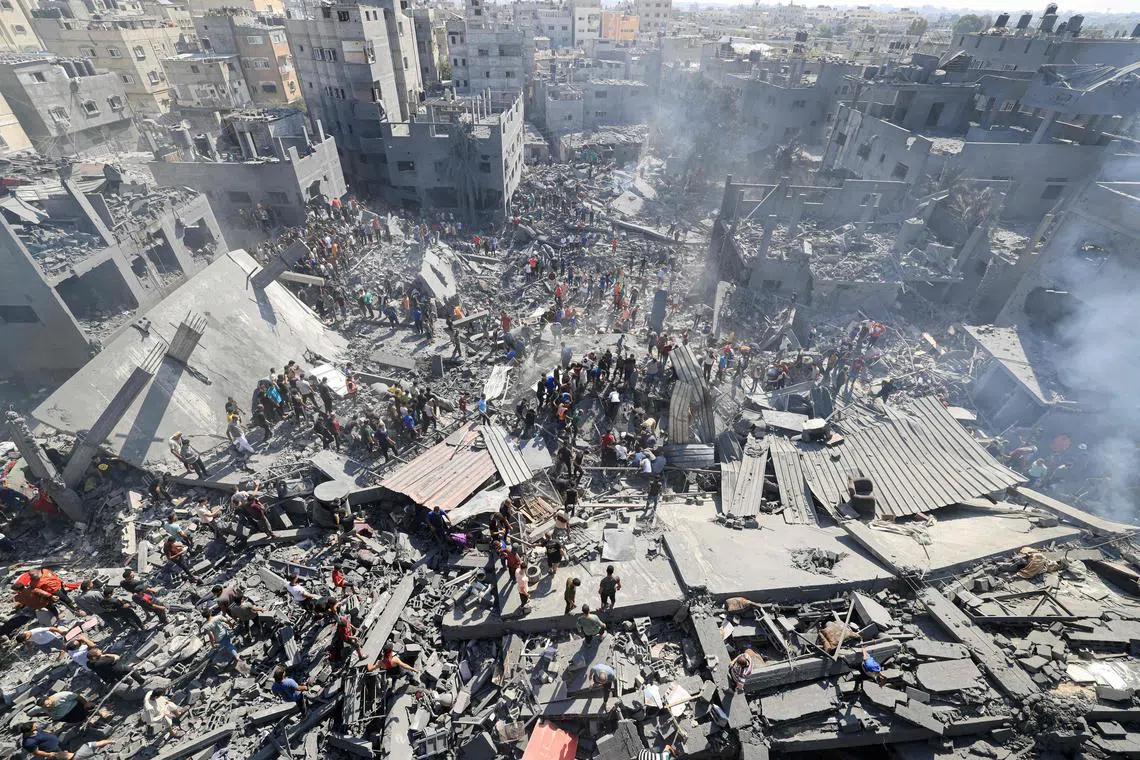 Much of Gaza has been reduced to rubble in the war that was sparked by Hamas' attack on Israel on Oct 7. 