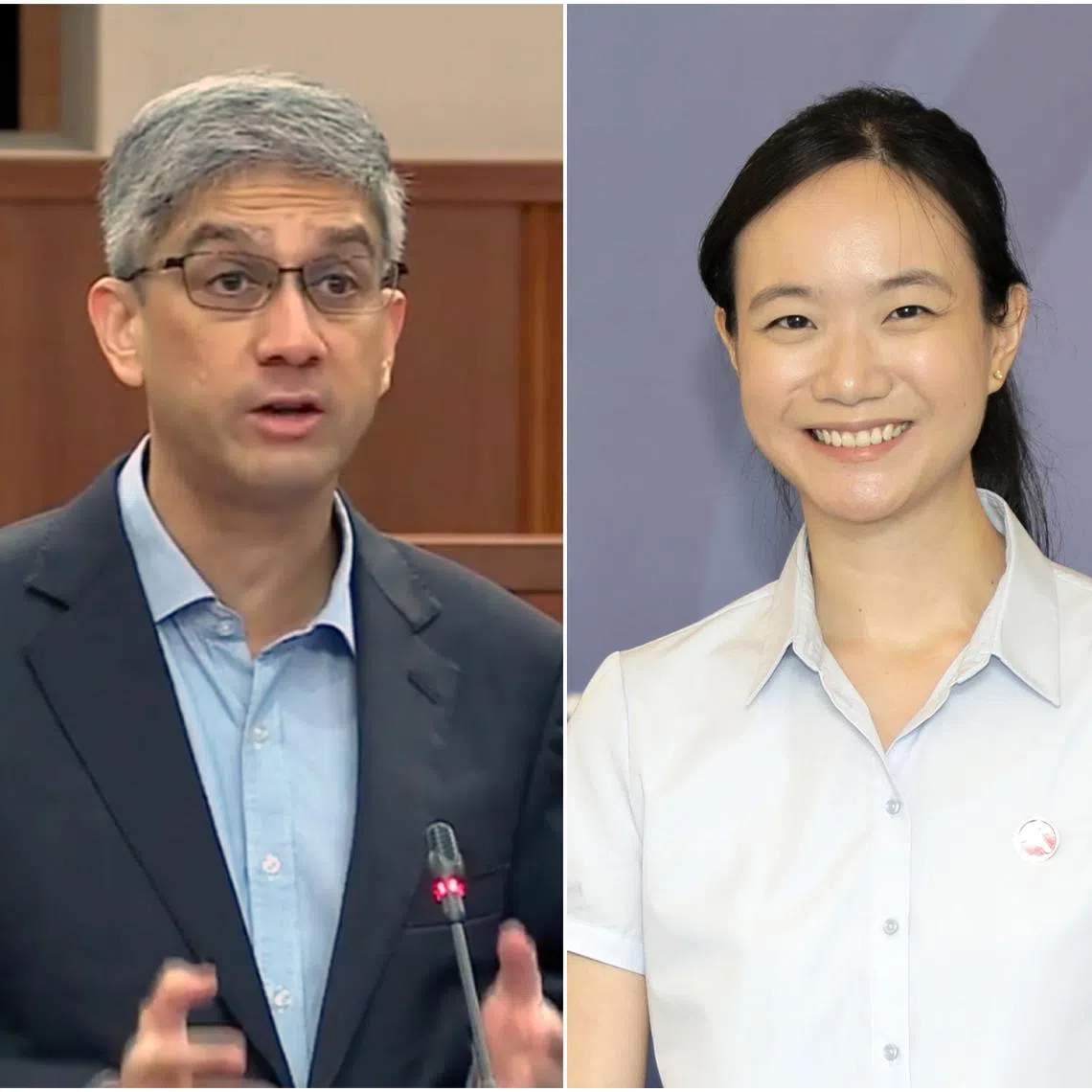 Both Mr Leon Perera (left) and Ms Nicole Seah admitted that they had an affair, which started after the general election of 2020.