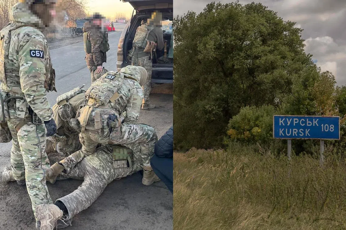 A serviceman accused of helping Moscow to attack Ukrainian troops fighting in Russia's Kursk region was detained in Ukraine.