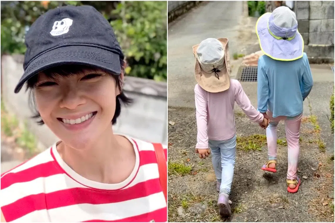 Actress Sheila Sim enrolled her daughters Layla and Skyla Woo in a two-week Japanese school programme near Mt Fuji.