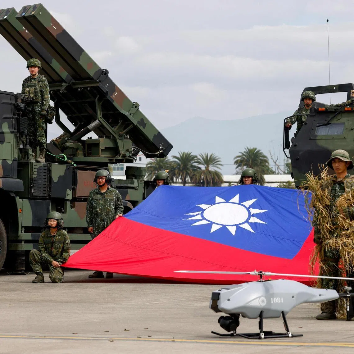 Taiwanese soldiers during an annual military exercise in Taichung in January.
