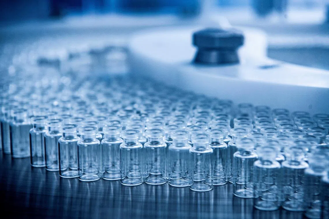 FILE PHOTO: Undated handout picture of a Bavarian Nordic smallpox and mpox vaccine manufacturing line obtained by Reuters on August 16, 2024.    Bavarian Nordic/Carsten Andersen/Handout via REUTERS/File Photo