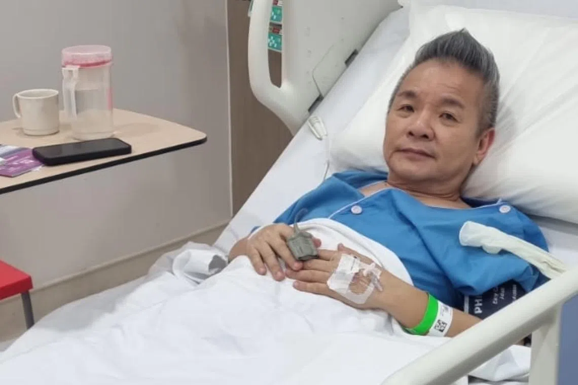 Veteran Singaporean actor and host Marcus Chin will be hospitalised for the next three to four days for observation.