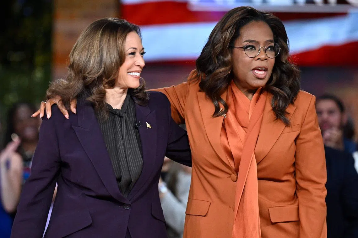 Winfrey noted Ms Harris’ swift transformation after US President Joe Biden stepped out of the race in late July, lauding Ms Harris for “stepping into her power.”