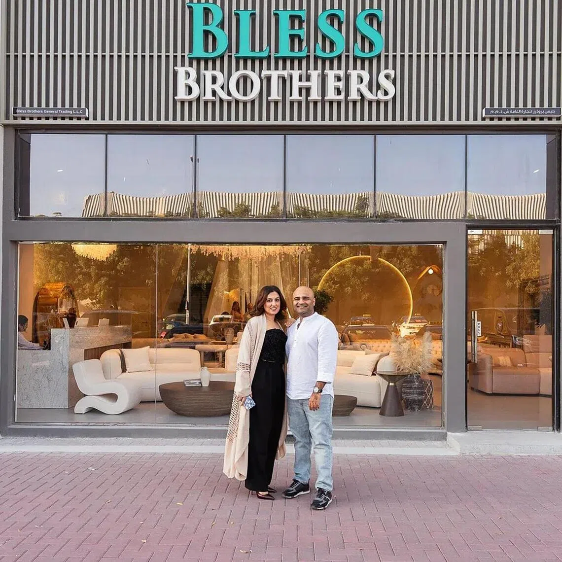 aliran02 - Bless Brothers founder Manoj Daryanani with his wife Mya Hansrani outside their store in Dubai.


CREDIT: BLESS BROTHERS
