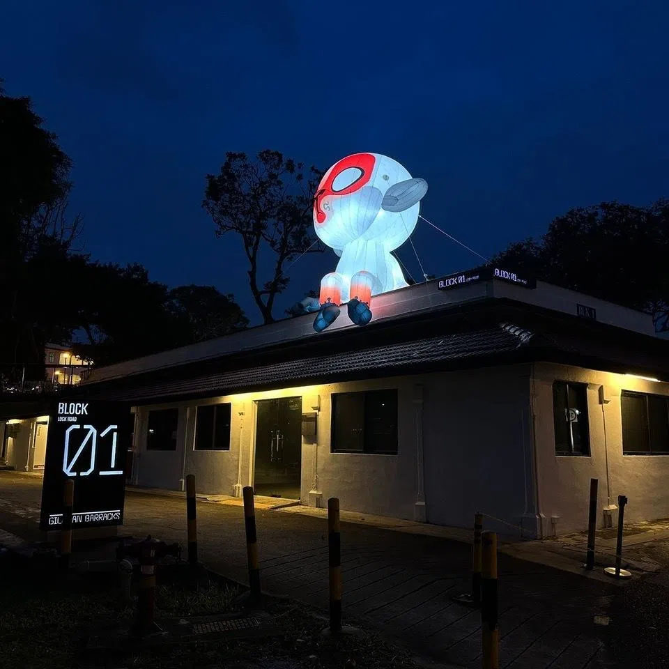 Antz's inflatable monkeys take over Gillman Barracks in a multi-site installation.