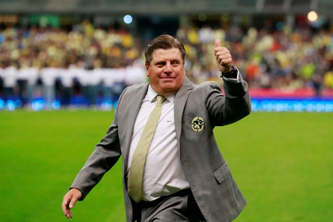 FILE PHOTO: Soccer Football - Liga MX - Final - Second Leg - America v Monterrey - Azteca Stadium, Mexico City, Mexico - December 29, 2019  America coach Miguel Herrera before the match   REUTERS/Henry Romero/File Photo