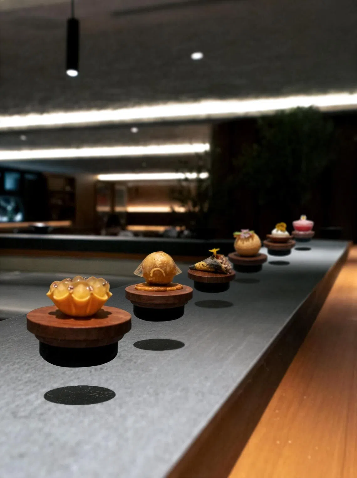 Maison Yoshoku’s floating dessert omakase bar.
