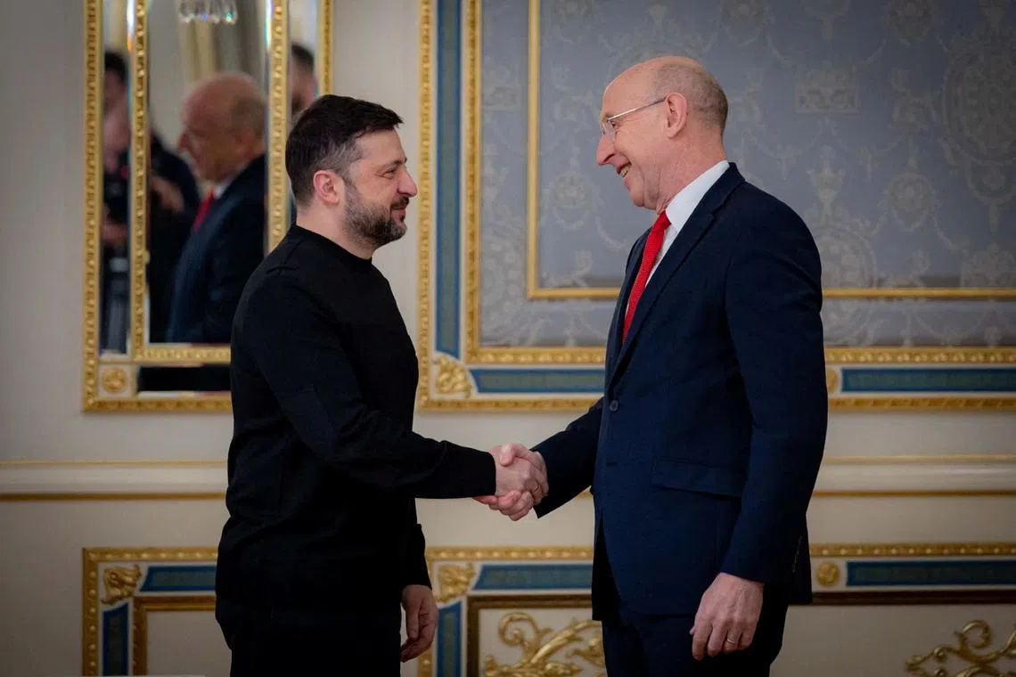 Ukraine's President Volodymyr Zelenskiy meets with British Defence Secretary John Healey, amid Russia's attack on Ukraine, in Kyiv, Ukraine January 9, 2026 Ukrainian Presidential Press Service/Handout via REUTERS