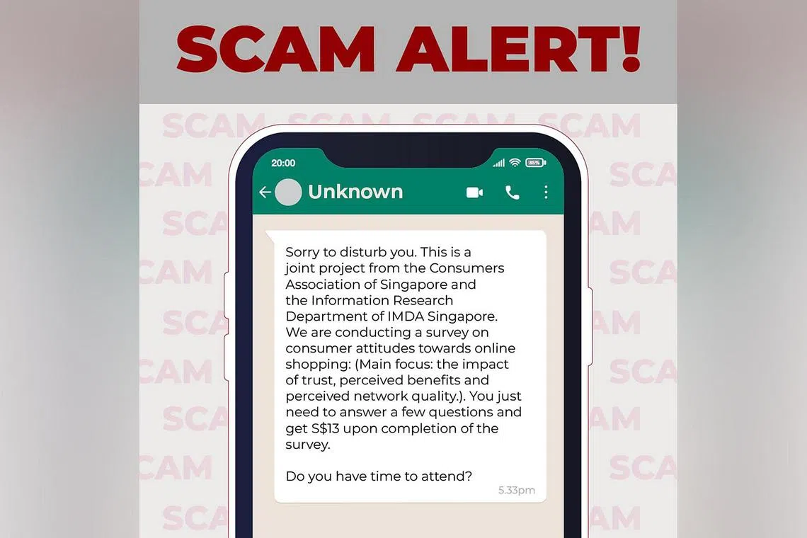 Members of the public are advised not to respond, and to report and block the scammer.