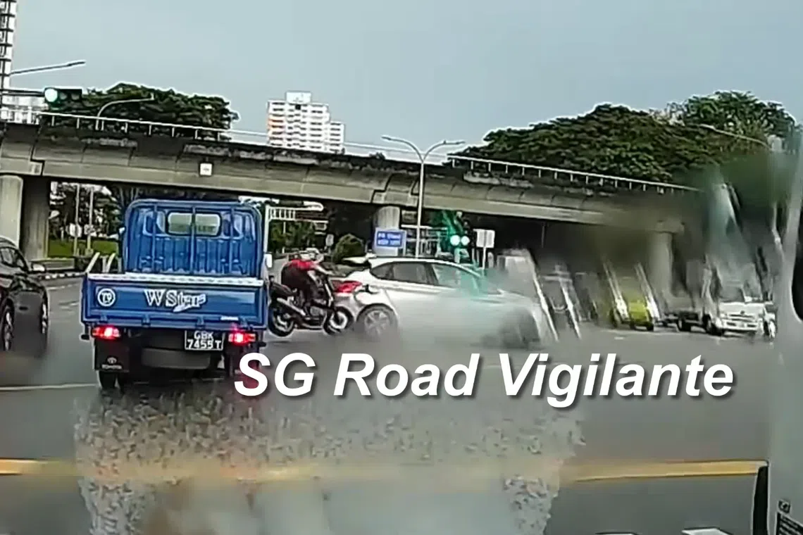 The hit-and-run accident occurred at about 8.20am. 