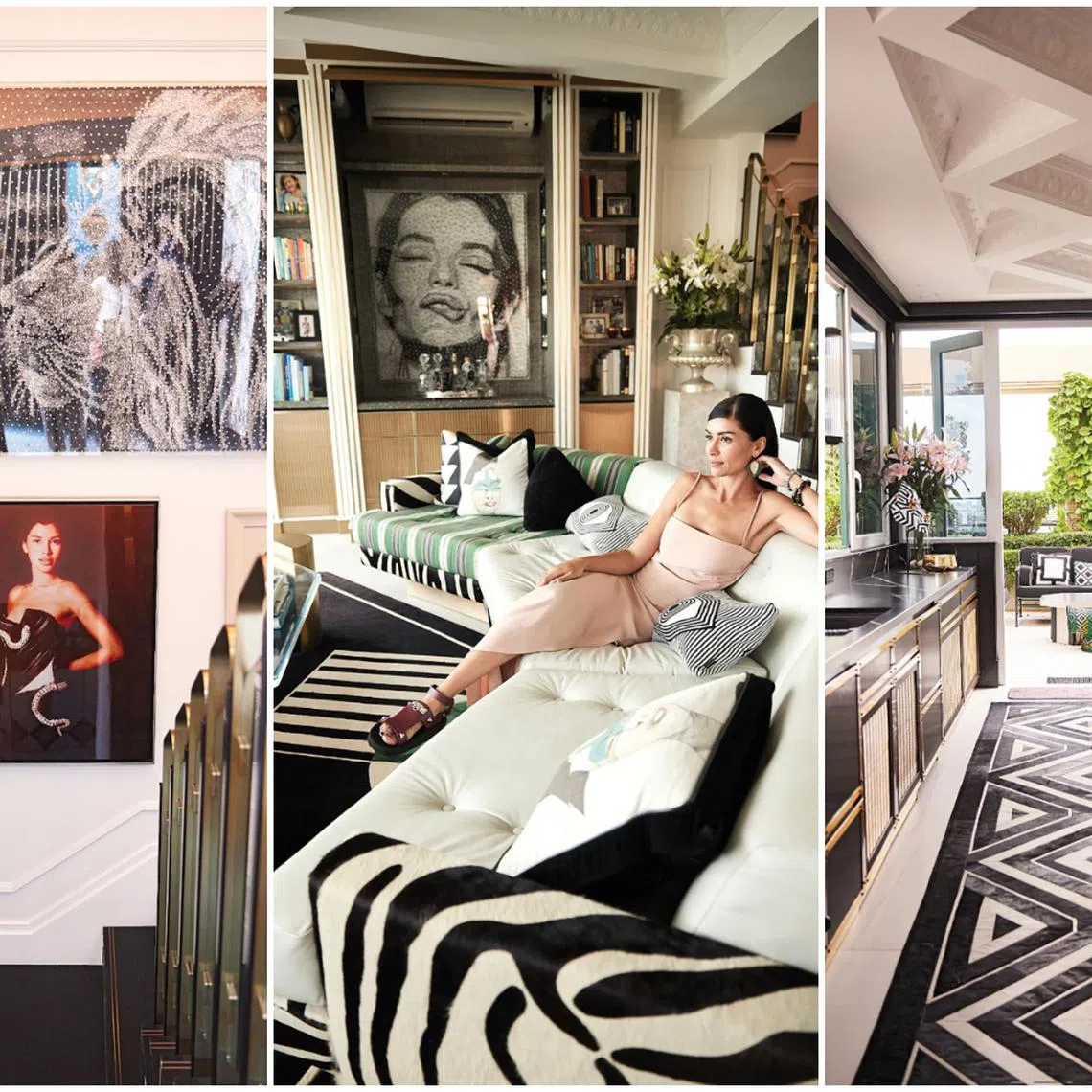 Stepping into interior designer Andrea Savage’s two-storey penthouse is like entering an Art Deco dream.