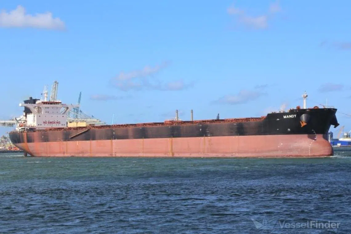 Singapore-registered vessel catches fire off coast of China, 2 Myanmar crew members dead